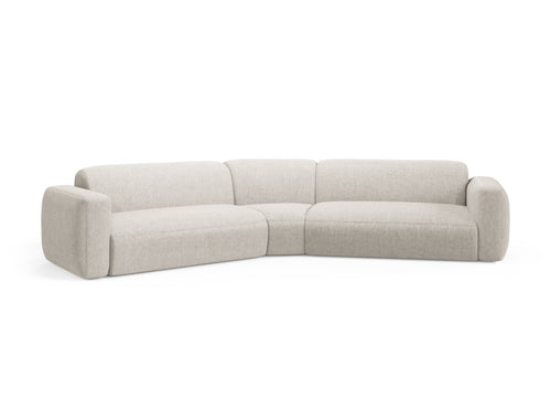 Cosmopolitan Design Symmetrische modulaire hoekbank Strino 3-zits, structurele stof beige - 210x344x78cm