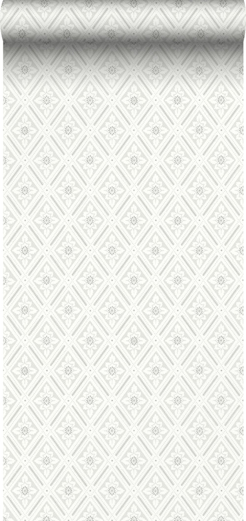 Borastapeter behang barokprint lichtgrijs - 53 cm x 10.05 m - 660369 - vtwonen shop