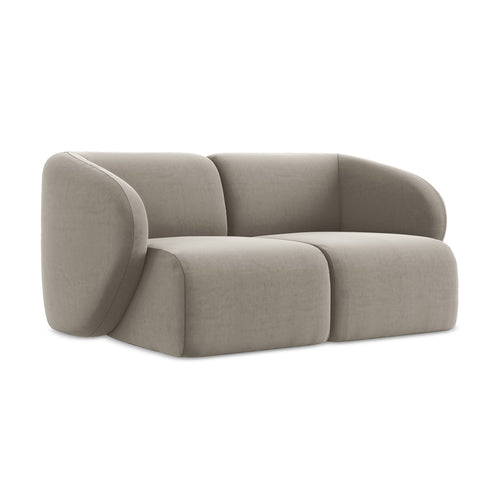 LaMiaSofa Tweezits modulaire bank Cervo - velours - taupe - 174x94x75