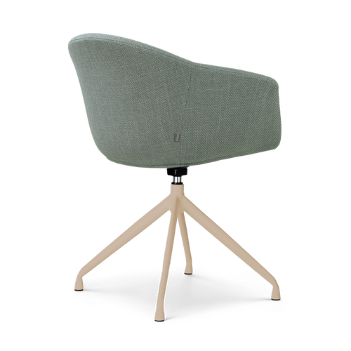 Nolon Nola-Otis draaibare eetkamerstoel saliegroen beige onderstel