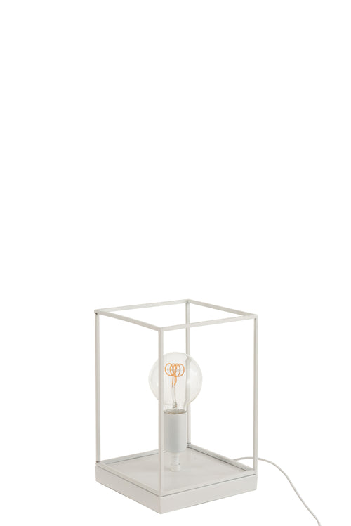 J-Line lamp 1 Rechthoekig Frame - metaal - wit - small