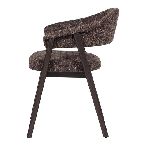 WOOOD eetkamerstoel met armleuning Tunar - Hout - Donkerbruin - Set van 2 - 77x60x60