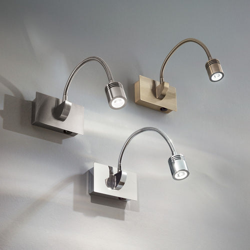 Ideal Lux Dynamo - LED 1 Light Indoor Verstelbare Wandlamp Leeslamp Antiek Messing