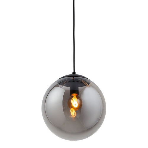 Lighto | Moderne hanglamp zwart met rookglas 20 cm Ø | Evie - vtwonen shop
