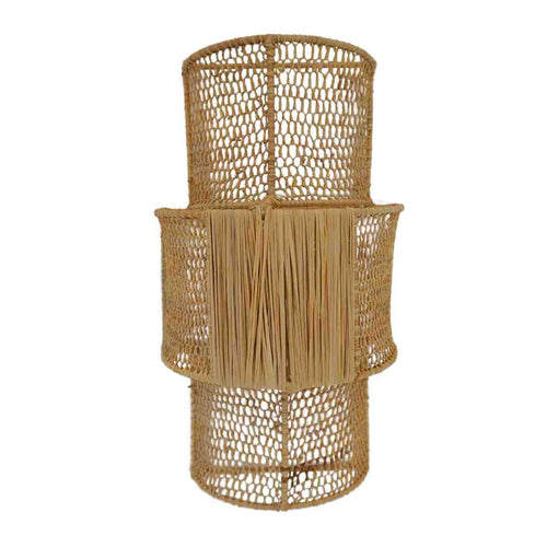 MÔMÉ Wandlamp Izzy - naturel - raffia - 41,5 x 23 x 12,5 cm - boho look - vtwonen shop