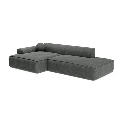 Sia Home - Hoekbank links ANIA - kruisweefsel antracietgrijs 260cm