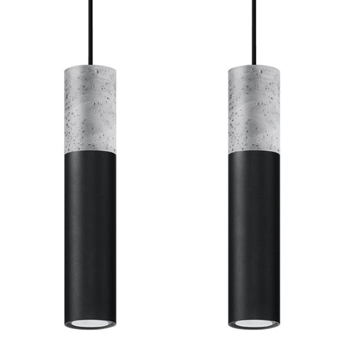 Sollux Lighting Hanglamp BORGIO 2 zwart - 30x6x90cm