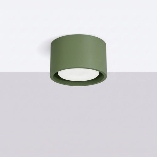 Sollux Lighting Plafondlamp MODO 1 olijfgroen Gx53 - 10x10x6cm