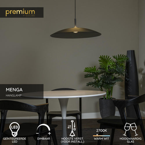 Lucide hanglamp MENGA - Geïntegreerde LED - Fumé