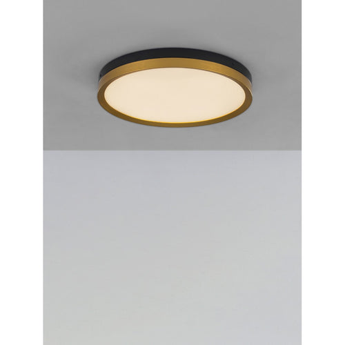 Nova Luce CANTRIA Inbouw plafondlamp zwart, messing goud, LED 31W 1916lm 3000K