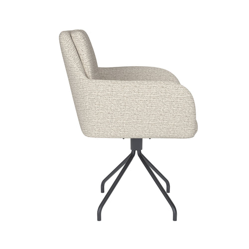 Housecraft Living Pete Eetkamerstoel Draaibaar Metaal Spider Off-White - Beige