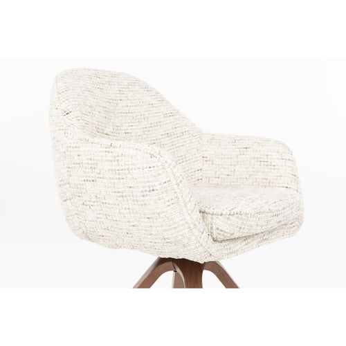 Housecraft Living Batoul Eetkamerstoelen Armleuning Beige - Set van 2