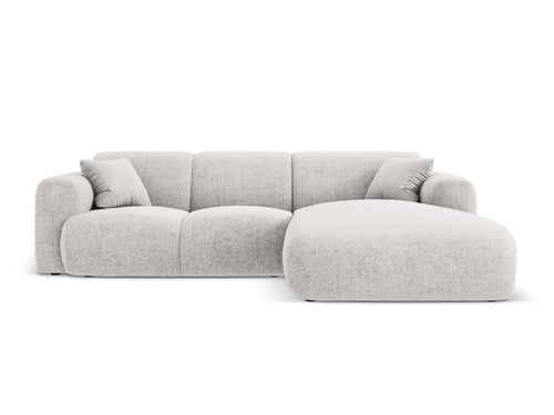 Cosmopolitan Design rechter hoekbank Nolio 4-zits, chenille, lichtgrijs - 170x260x72cm