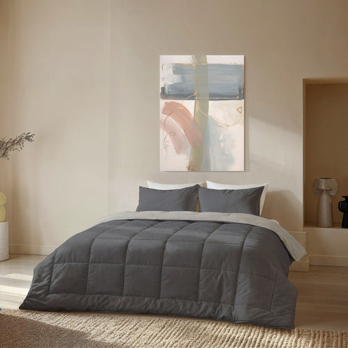 Byrklund - Dekbed zonder overtrek Wash & Rest - 240x200 cm - Zand / Antraciet