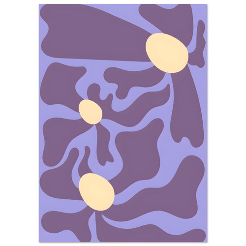 Artfulprints  Matisse - Purple flowers   poster A4 21x29.7 cm