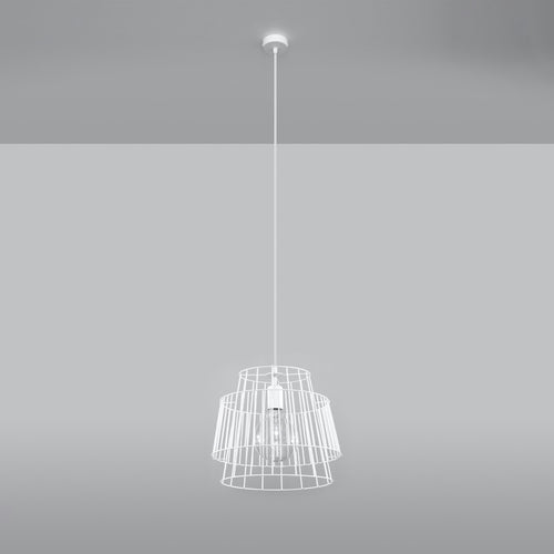 Sollux Lighting Hanglamp GATE wit - 35x35x130cm