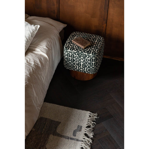 Dutchbone Monogram Kruk - Bruin - vtwonen shop