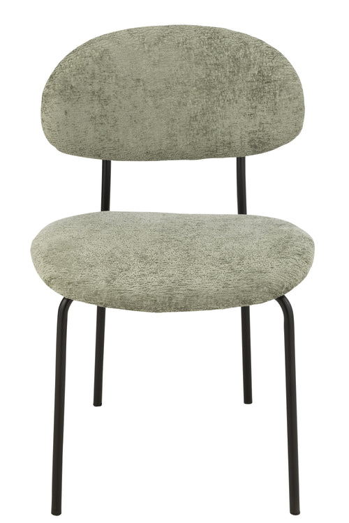 J-Line stoel - textiel/metaal - muntgroen