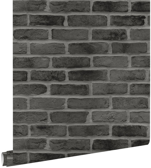 ESTAhome behang bakstenen zwart - 53 cm x 10.05 m - 139138 - vtwonen shop