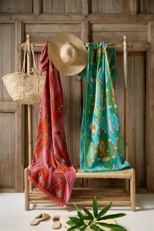 Pip Studio strandlaken Little Sea Beachtowel - 100x180 cm - roze - vtwonen shop