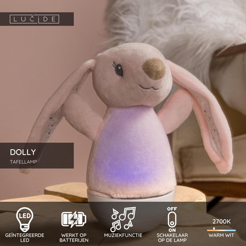 Lucide tafellamp DOLLY - Geïntegreerde LED - Roze