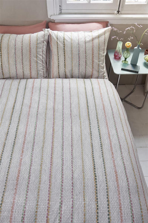 Ariadne at Home dekbedovertrek Soft Lines - 140x200/220 cm - gebroken wit