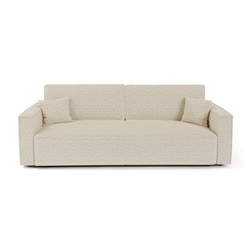 Premium Interiors - Slaapbank met opbergruimte  - stof met tweed-effect crème 254cm