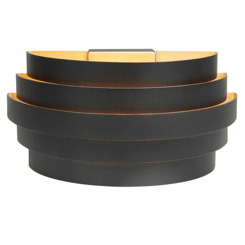 Highlight wandlamp Scudo - 1 lichts - 12.5  x 12.5   cm - zwart goud