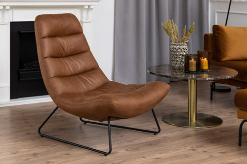 Rebellenclub Fauteuil Corby - Cognac - vtwonen shop