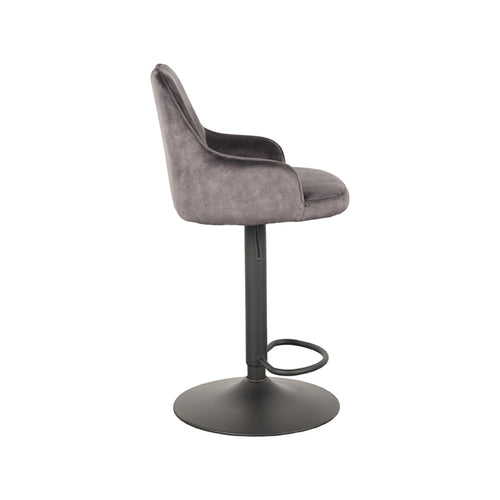LABEL51 Barkruk Fender - Antraciet Velours - Zithoogte 64–84cm