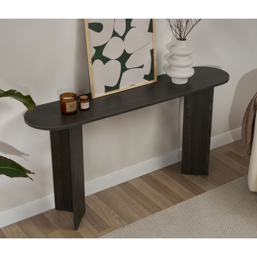 Calicosy - SIRA Design haltafel - Zwart hout - 35x150x75 cm