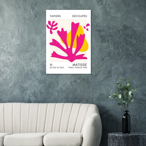 Artfulprints  Matisse – Abstract bloom pink   poster A4 21x29.7 cm - vtwonen shop