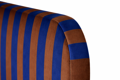 Gestoffeerd fluwelen hoofdbord met strepen 160x97cm