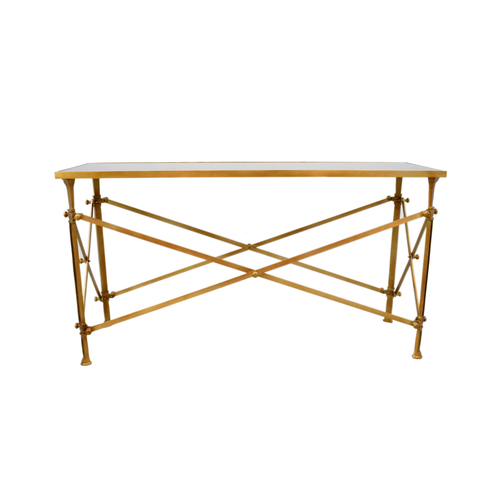 Signature - POMPADOUR Design haltafel - Goudkleurig - 42x142x76 cm
