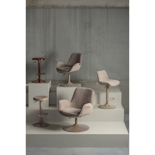 WOOOD eetkamerstoelen Marten - Polyester - Zand - Set van 6