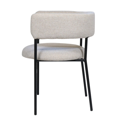 Giga Meubel Eetkamerstoel Malene - Stof - Beige - Set van 2