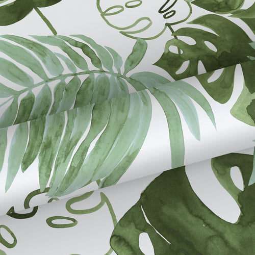 Walls4You behang tropische bladeren groen grijs - 53 cm x 10.05 m - 935294 - vtwonen shop