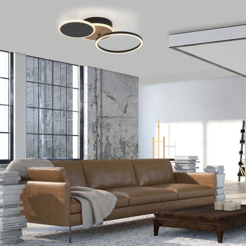 Paul Neuhaus plafondlamp Baikal - 3 lichts - 43  x 8.2   cm - zwart