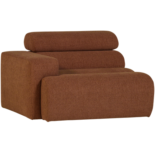 WOOOD 1-zits element bank arm links Novi - Polyester - Terra - 86x109x113 - vtwonen shop
