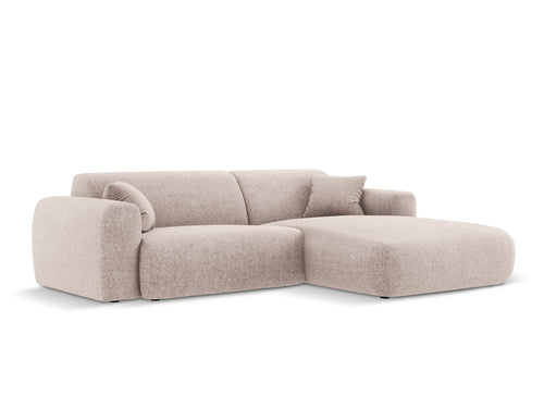 Cosmopolitan Design rechter hoekbank Nolio 4-zits, chenille, beige - 170x235x72cm