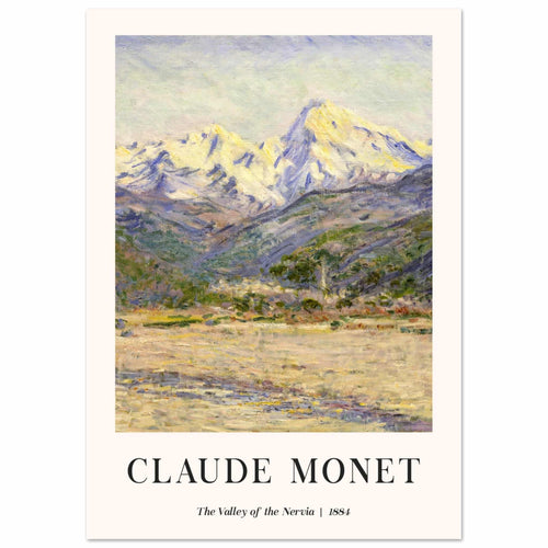 Artfulprints  Claude Monet - The valley of the Nervia   poster A4 21x29.7 cm - vtwonen shop