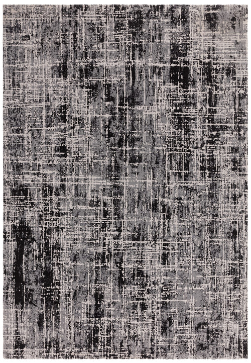 Vloerkleed Easy Living Kuza Abstract Black Rug 120x170 cm - vtwonen shop