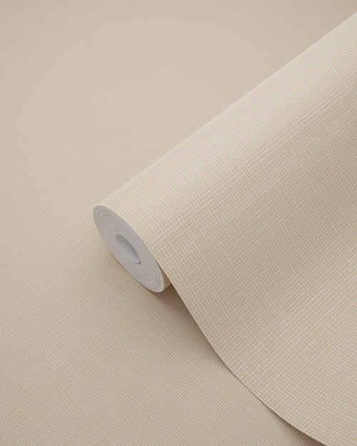 ESTAhome behang linnenstructuur warm beige - 53 cm x 10.05 m - 139472