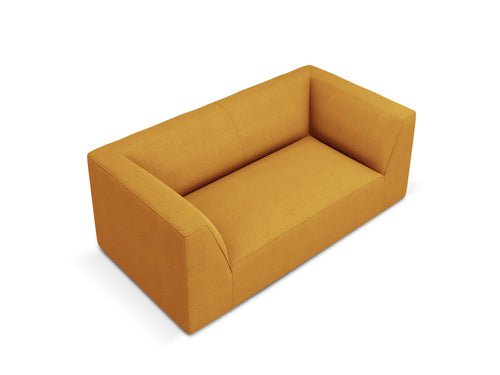 Micadoni Bank Ruby 2-zits, structurele stof, geel - 93x174x69cm