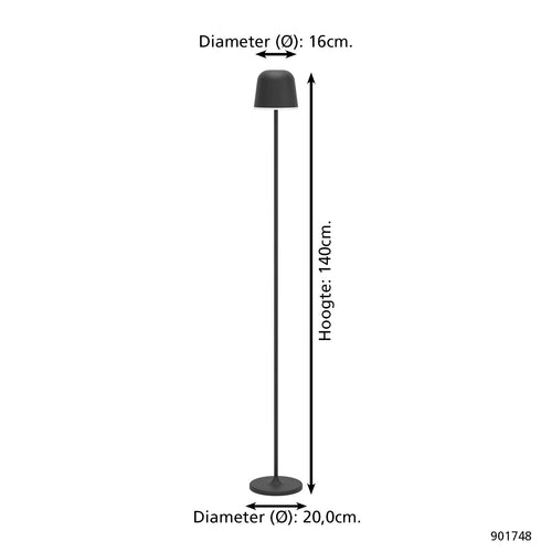 EGLO staande lamp Mannera-L - Roestbruin – vtwonen