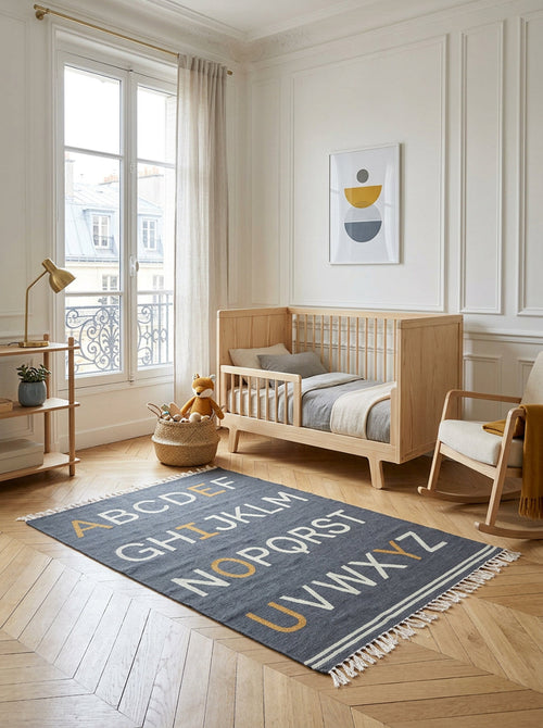 AFK Living vloerkleed Alphabet - voor kinderen - Katoen - 100 x 150 cm