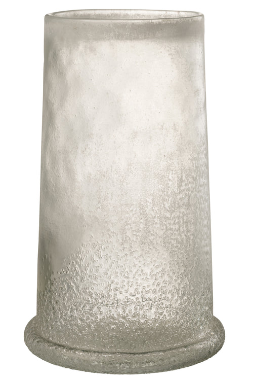 J-Line windlicht suiker - glas - wit - extra large