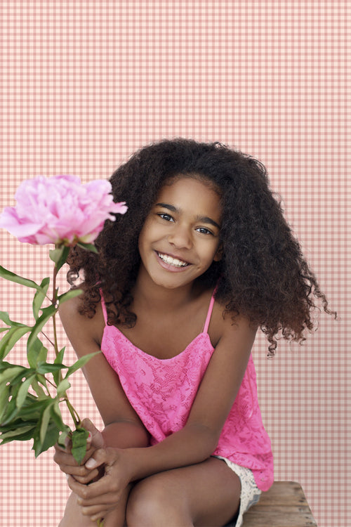 ESTAhome behang strepen terracotta roze - 50 x 900 cm - 131641 - vtwonen shop