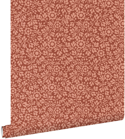 ESTAhome behang bloemetjes terracotta - 50 x 900 cm - 131671 - vtwonen shop