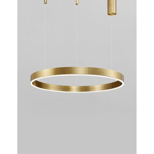 Merano Argentia Geïntegreerde LED Hanglamp Plafondlamp Messing Goud Aluminium LED 40W 2800Lm 3000K